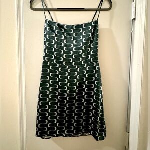 Reformation Patterned Green Dress SZ 2